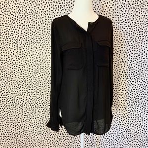 H&M | Semi-Sheer Black Blouse